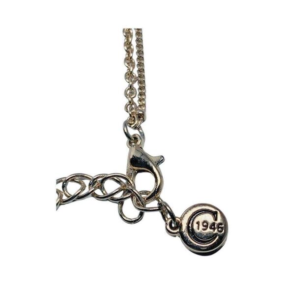 C1946 Icy Valentine Heart Flower Pendant Gold Layered Chain Necklace 35" Love - Picture 11 of 12